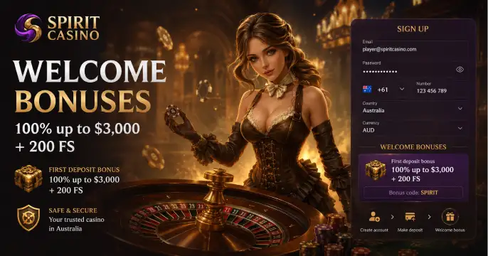 SPIRIT Casino Account banner